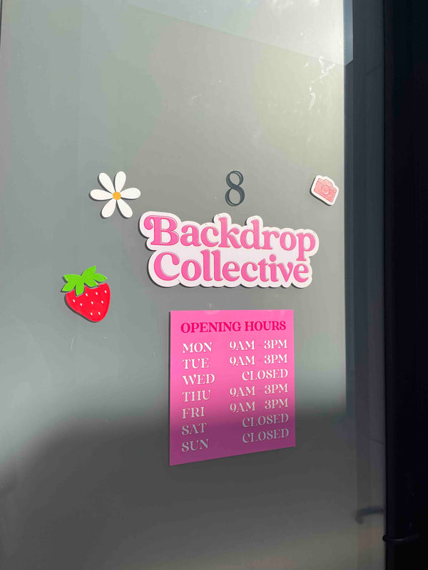 Shop Opening Hours Door Decals | Outdoor Removable Vinyl Stickers