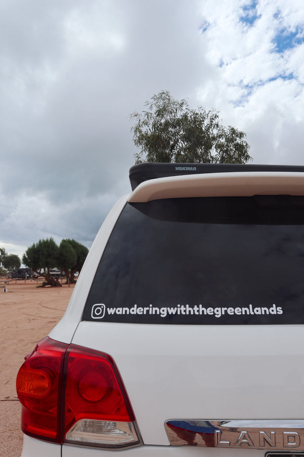 Instagram & Tiktok Handle Window Decals | Removable Vinyl Stickers