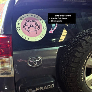 Custom Branded Car Window Decals | Removable Vinyl Sticker