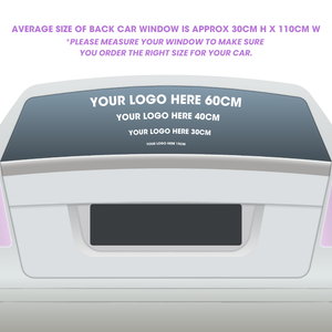 Custom Branded Car Window Decals | Removable Vinyl Sticker
