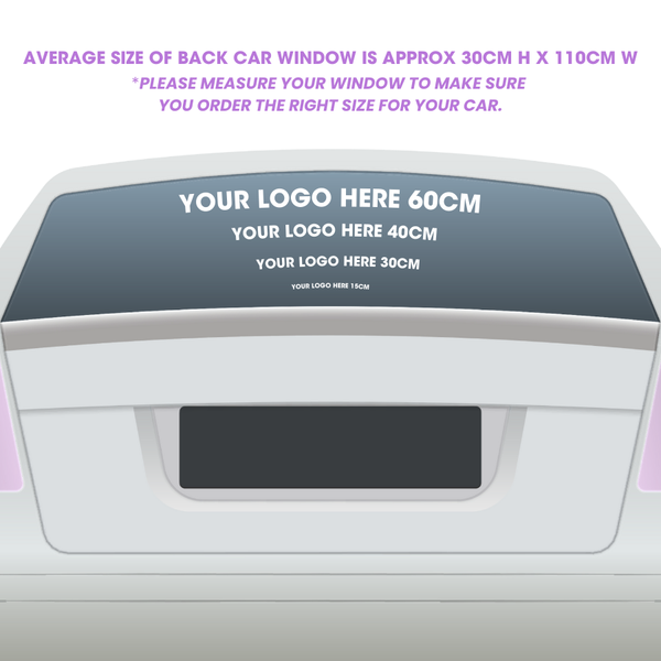 Custom Branded Car Window Decals | Removable Vinyl Sticker
