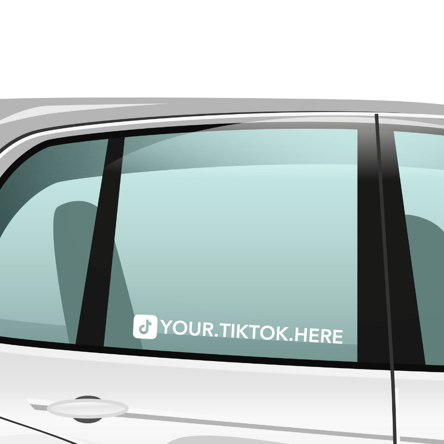 Instagram & Tiktok Handle Window Decals | Removal Vinyl Stickers
