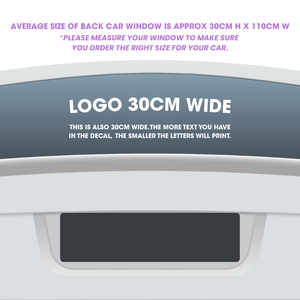 Custom Branded Car Window Decals | Removable Vinyl Sticker