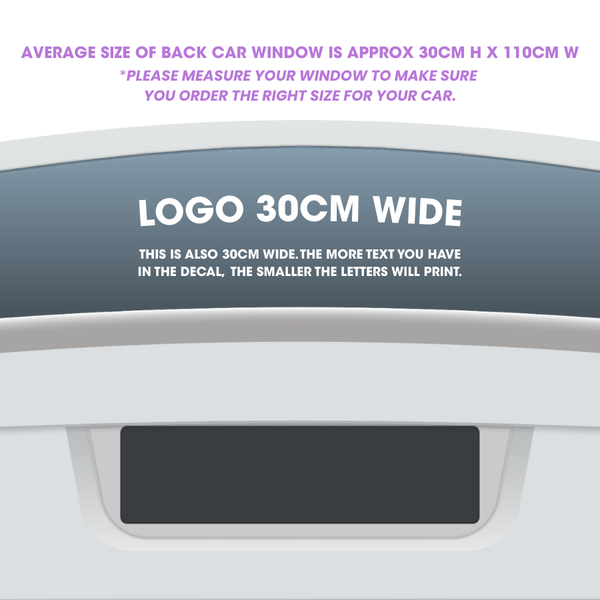 Custom Branded Car Window Decals | Removable Vinyl Sticker