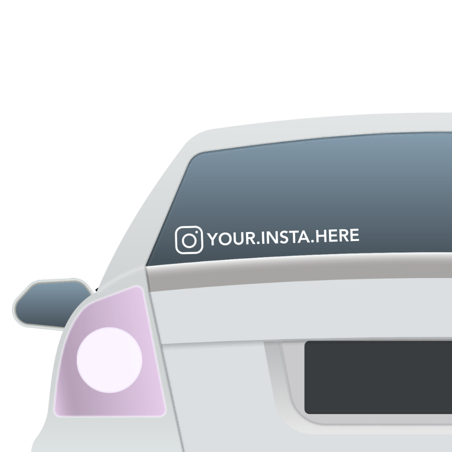 Instagram & Tiktok Handle Window Decals | Removal Vinyl Stickers