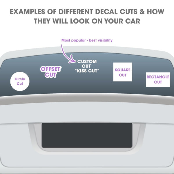 Custom Branded Car Window Decals | Removable Vinyl Sticker