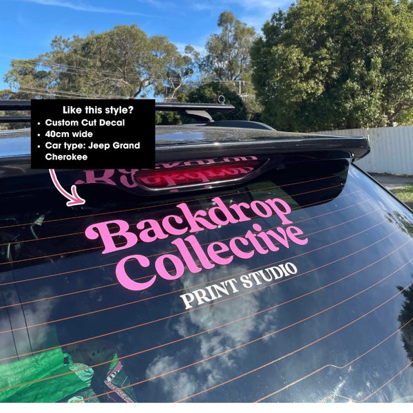 Custom Branded Car Window Decals | Removable Vinyl Sticker