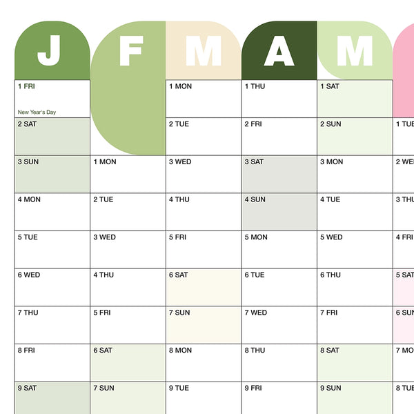 Bubble Laminated Wall Planner 2027 | Year Calendar