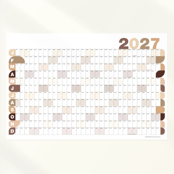 Bubble Laminated Wall Planner 2027 | Year Calendar