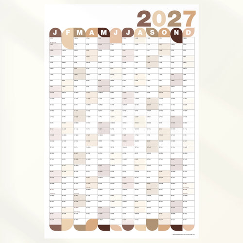 Bubble Laminated Wall Planner 2027 | Year Calendar