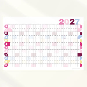Bubble Laminated Wall Planner 2027 | Year Calendar