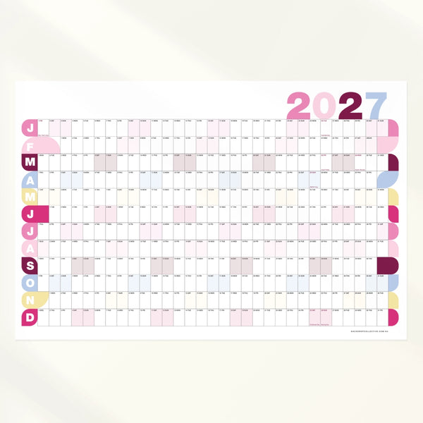 Bubble Laminated Wall Planner 2027 | Year Calendar