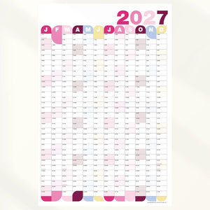 Bubble Laminated Wall Planner 2027 | Year Calendar