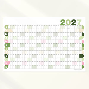 Bubble Laminated Wall Planner 2027 | Year Calendar