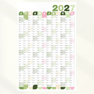Bubble Laminated Wall Planner 2027 | Year Calendar