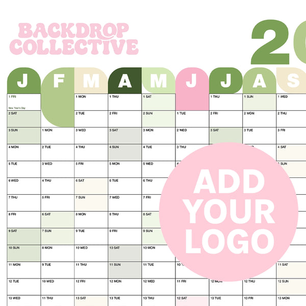 Bubble Laminated Wall Planner 2027 | Year Calendar