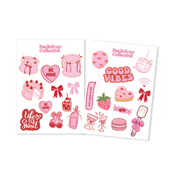 Mini Reusable Decal Packs | Foodie & Cake Lover Themed