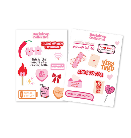 Mini Reusable Decal Packs | Bookish Themed