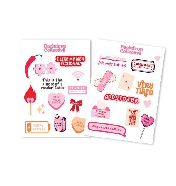 Mini Reusable Decal Packs | Book Lover Themed