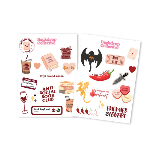 Mini Reusable Decal Packs | Book Lover Themed
