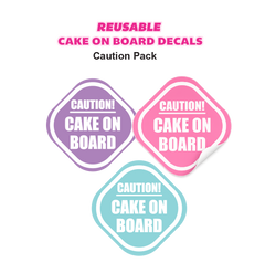 Cake On Board | Reusable Car Decals
