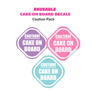 Cake On Board | Reusable Car Decals