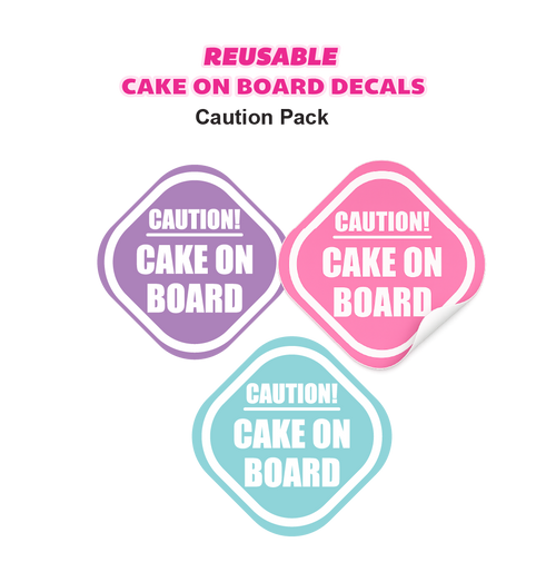 Cake On Board | Reusable Car Decals