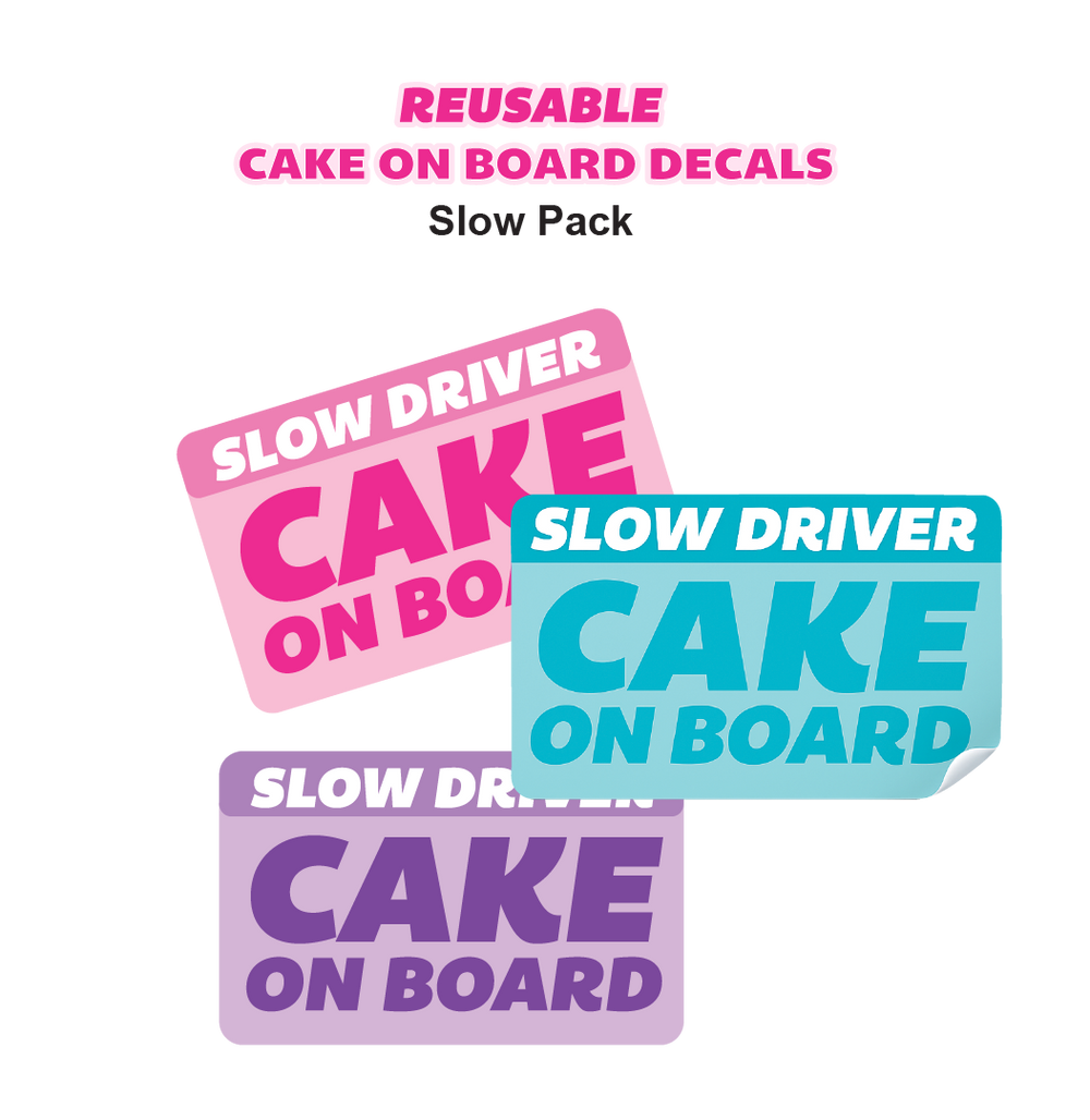 Cake On Board | Reusable Car Decals