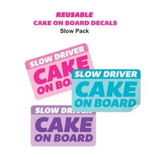 Cake On Board | Reusable Car Decals
