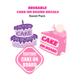 Cake On Board | Reusable Car Decals