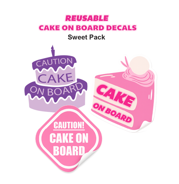 Cake On Board | Reusable Car Decals