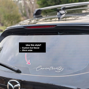 Custom Branded Car Window Decals | Removable Vinyl Sticker
