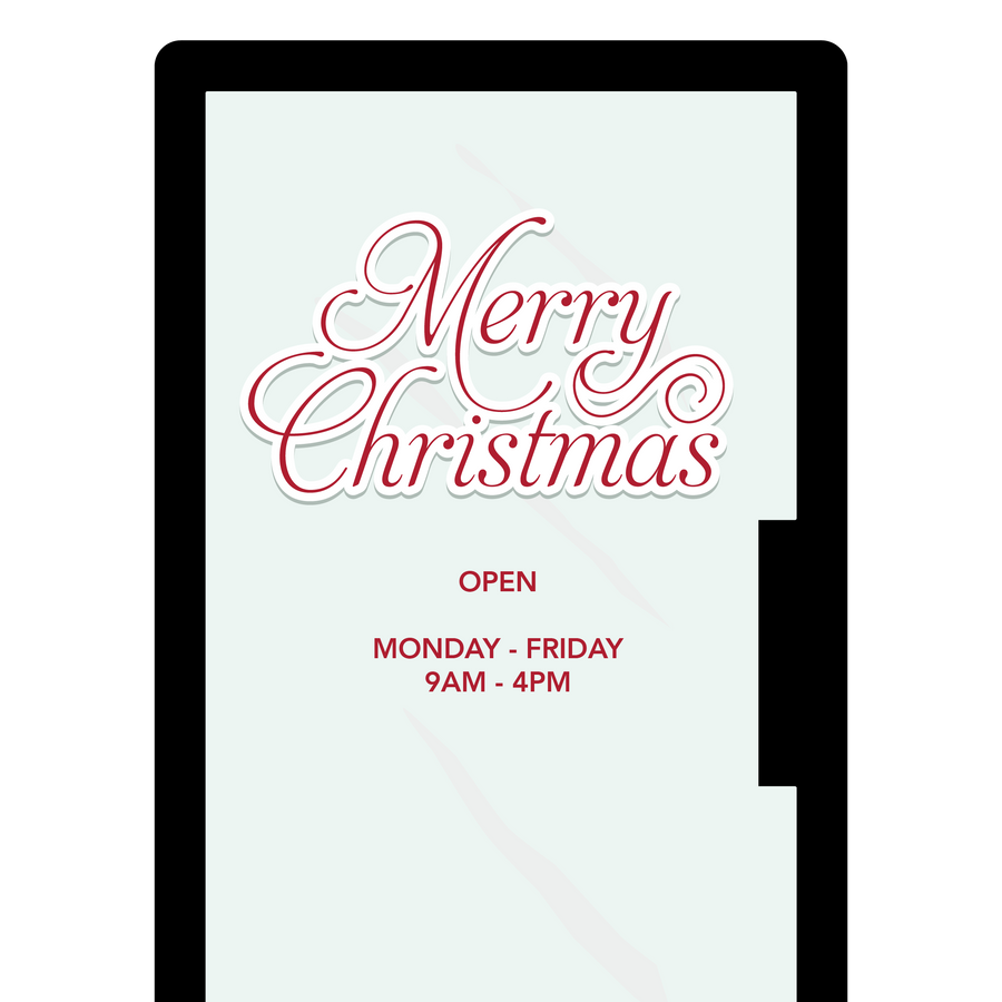 Christmas text decals