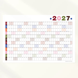 Classic Laminated Wall Planner 2027 | Year Calendar