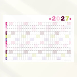 Classic Laminated Wall Planner 2027 | Year Calendar