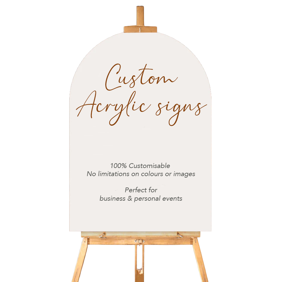Custom 600mm x 900mm Large Acrylic Arch Sign
