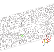 Dinosaur Party Colouring In Table Runner