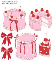 Vintage Cake Stickers | Reusable Decals
