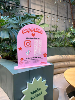 Business Reviews QR Code Acrylic Signs