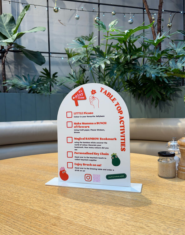 Custom Acrylic Business QR Code Signs