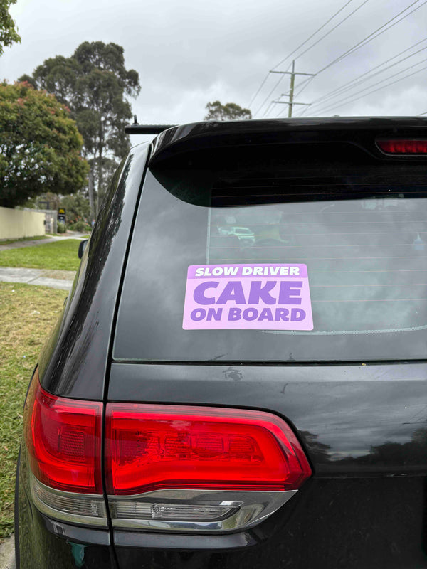 Cake On Board | Reusable Car Decals