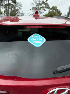 Cake On Board | Reusable Car Decals