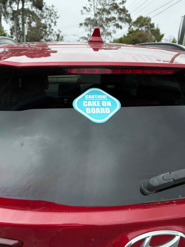 Cake On Board | Reusable Car Decals