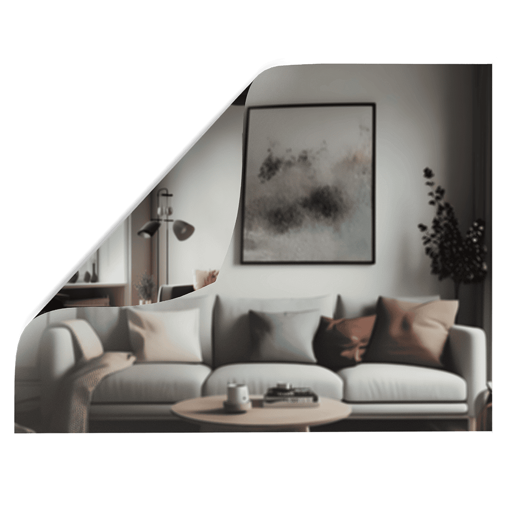 Stylish Living Room | Double-sided Backdrop