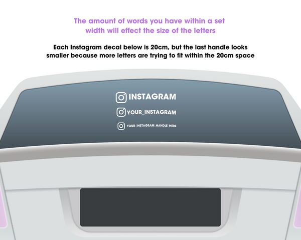 Instagram & Tiktok Handle Window Decals | Removable Vinyl Stickers