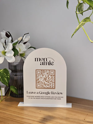 Business Reviews QR Code Acrylic Signs