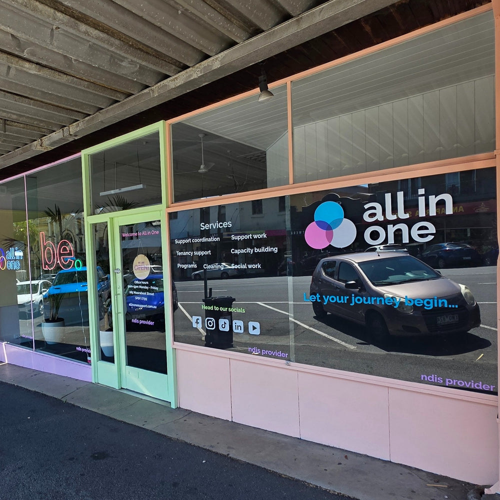 Shop Front Window Decals | Outdoor Removable Vinyl Stickers