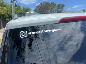 Instagram & Tiktok Handle Window Decals | Removable Vinyl Stickers