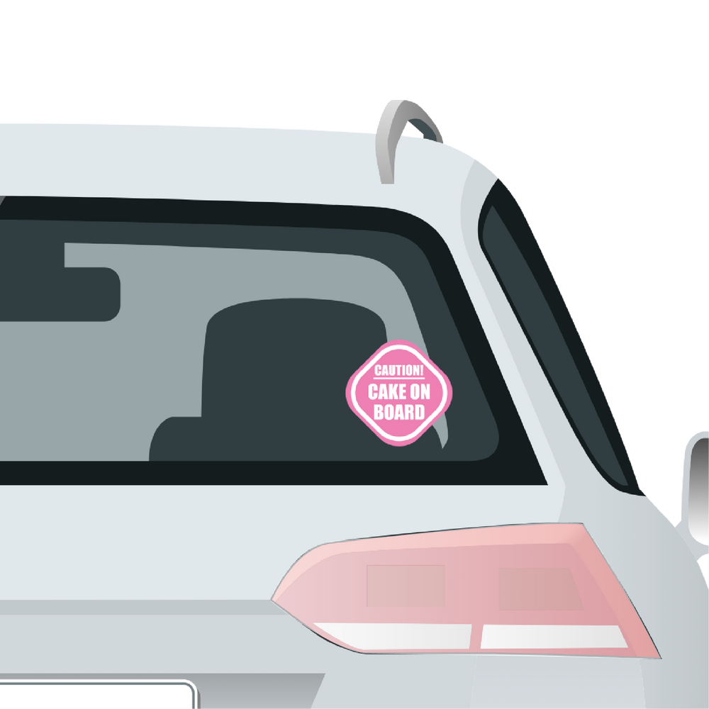 Cake On Board | Reusable Car Decals