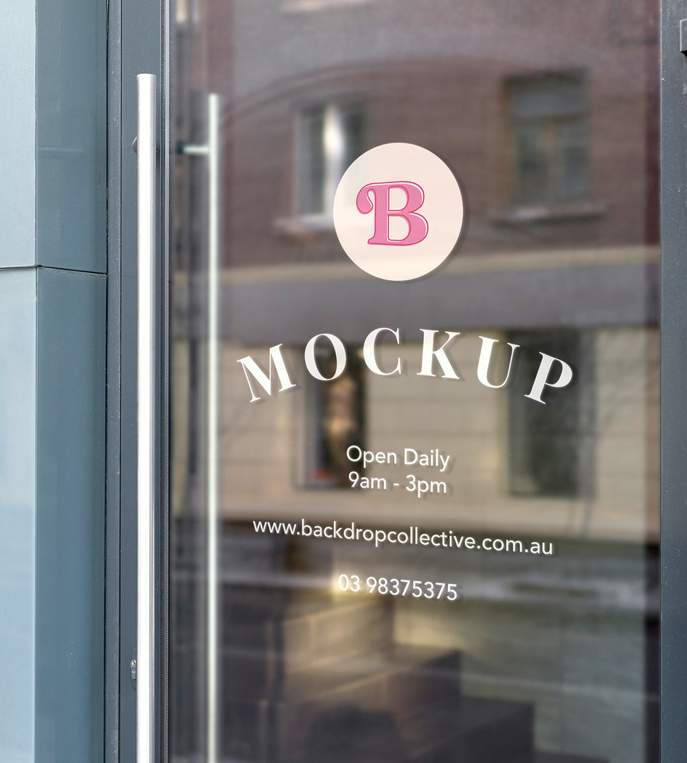 Shop Opening Hours Door Decals | Outdoor Removable Vinyl Stickers